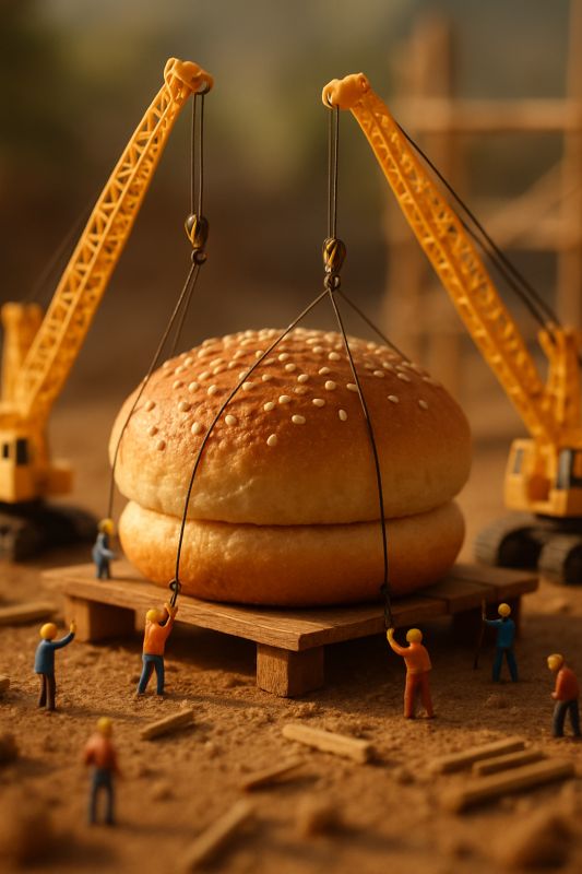 Tiny World's Biggest Burger Build! 🍔🔧