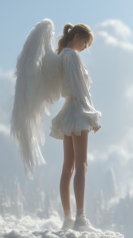 Heavenly Innocence: The Angelic Girl in a Celestial City