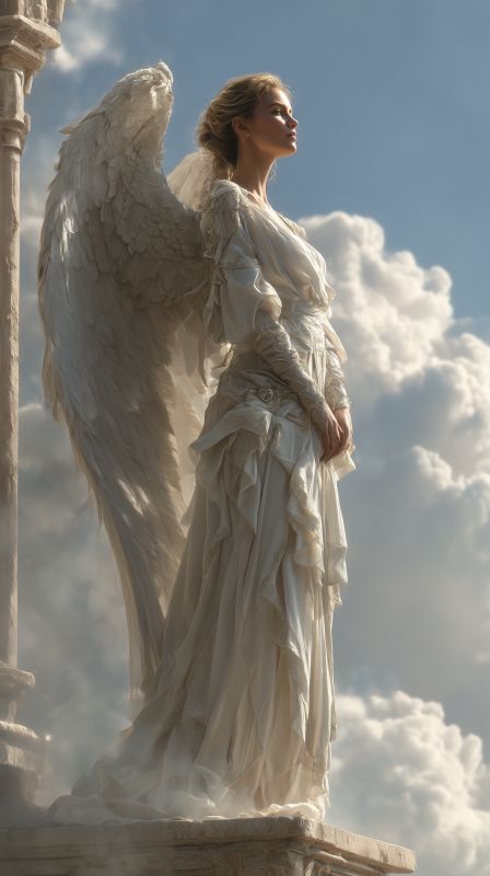 Celestial Guardian in Heavenly Light